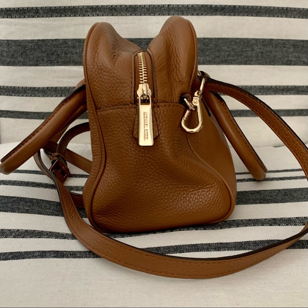 Michael Kors Camel Brown Soft Leather Satchel Crossbody Bag - Picture 3 of 8